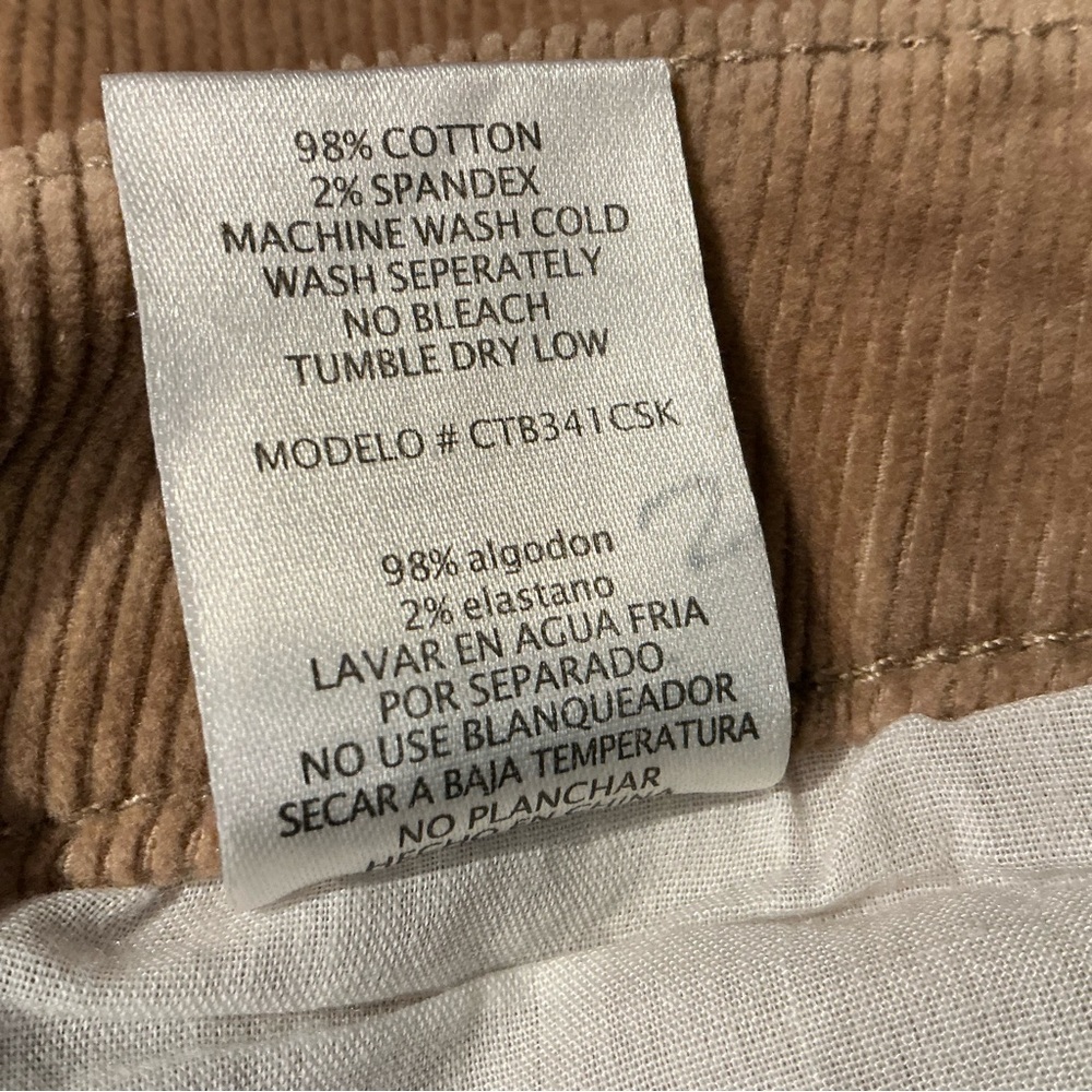 C’EST Toi Black Label Tan Corduroy Skirt High Waist Fall Neutral Stretch NWT L - Picture 8 of 8
